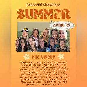 Summer Event Lineup Poster - Orange & Cream